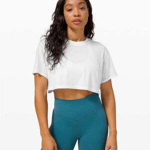 Lululemon All Yours White Cropped Tee